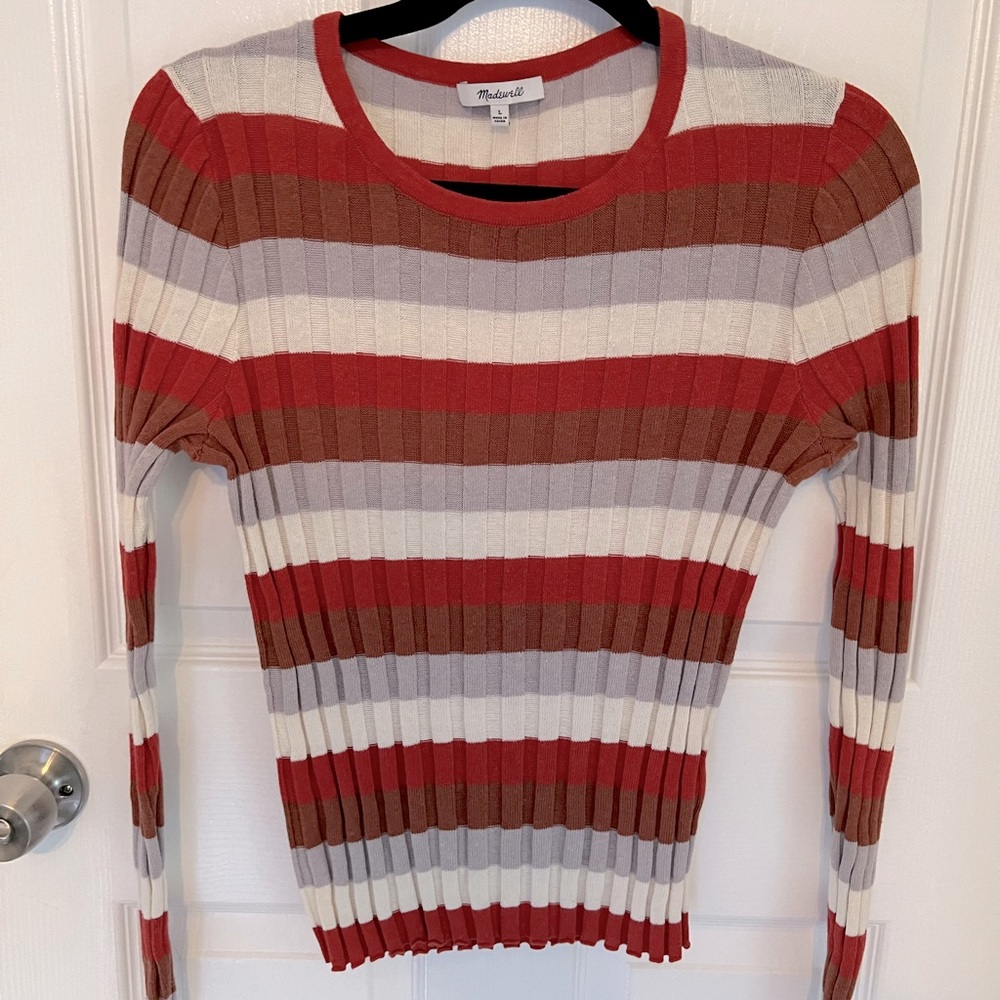 Large striped sweater